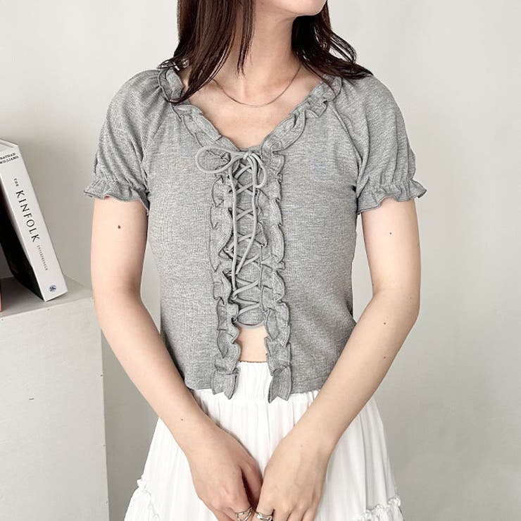 レースアップフロントリボントップス | Outfitter lab | 詳細画像10 