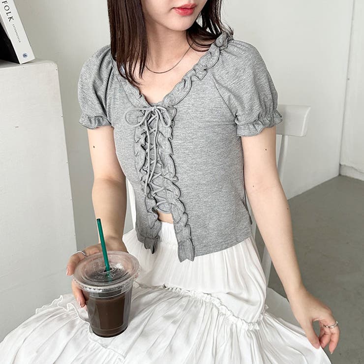 レースアップフロントリボントップス | Outfitter lab | 詳細画像13 