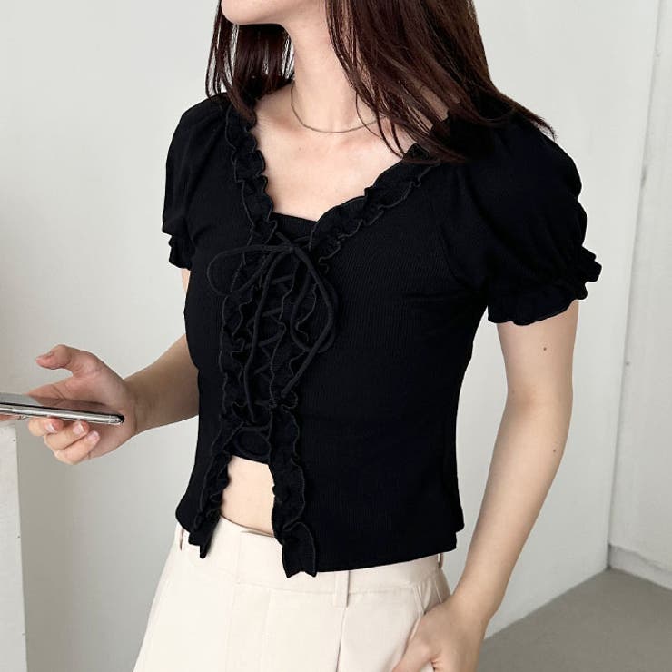 レースアップフロントリボントップス | Outfitter lab | 詳細画像17 