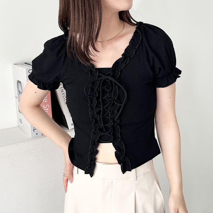 レースアップフロントリボントップス | Outfitter lab | 詳細画像18 