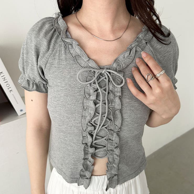 レースアップフロントリボントップス | Outfitter lab | 詳細画像20 