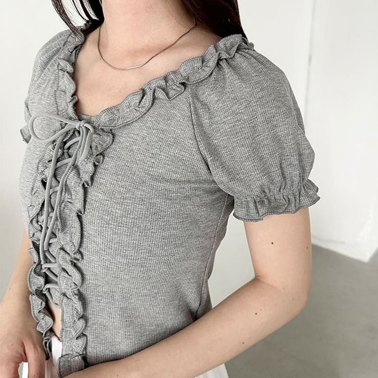 レースアップフロントリボントップス | Outfitter lab | 詳細画像21 