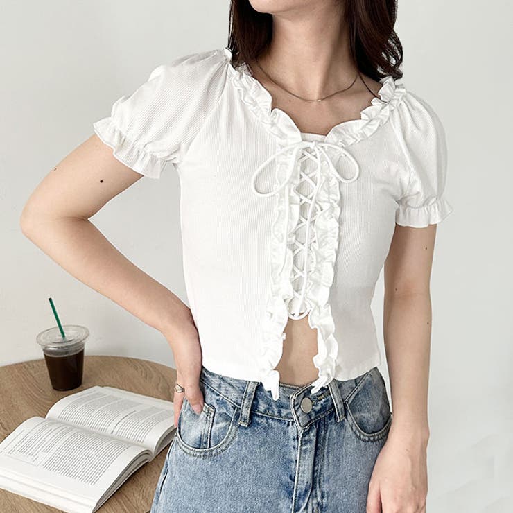 レースアップフロントリボントップス | Outfitter lab | 詳細画像6 