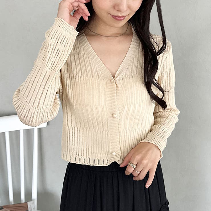 透かしランダムリブカーディガン | Outfitter lab | 詳細画像13 