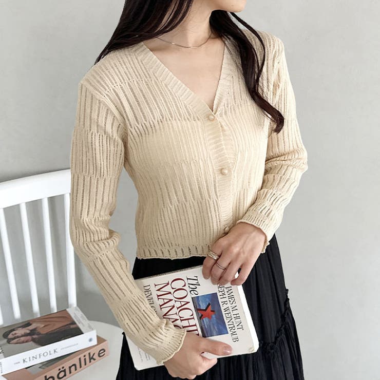 透かしランダムリブカーディガン | Outfitter lab | 詳細画像15 