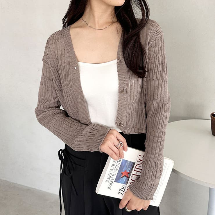 透かしランダムリブカーディガン | Outfitter lab | 詳細画像17 