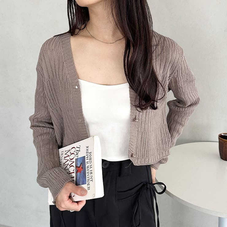 透かしランダムリブカーディガン | Outfitter lab | 詳細画像18 