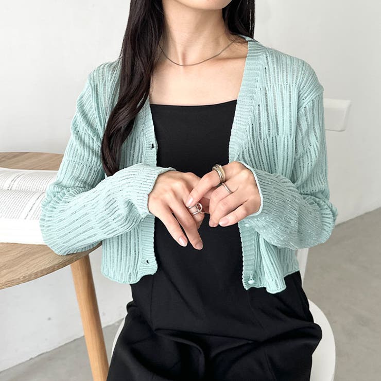 透かしランダムリブカーディガン | Outfitter lab | 詳細画像29 