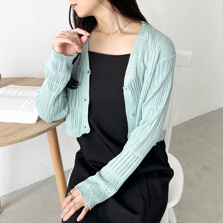 透かしランダムリブカーディガン | Outfitter lab | 詳細画像30 