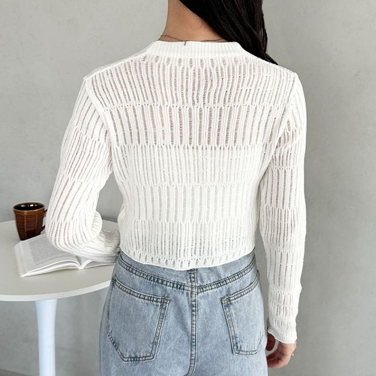 透かしランダムリブカーディガン | Outfitter lab | 詳細画像7 