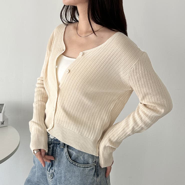 Vネックコンパクトカーディガン | Outfitter lab | 詳細画像7 