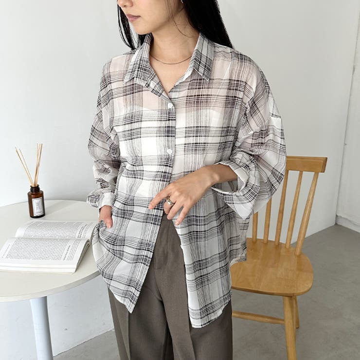 シアーチェックシャツ | Outfitter lab | 詳細画像10 