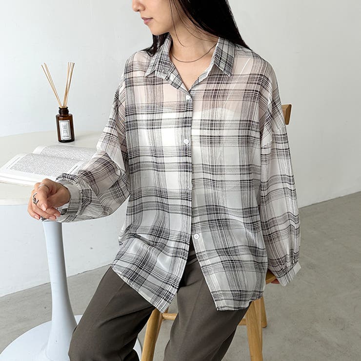 シアーチェックシャツ | Outfitter lab | 詳細画像12 