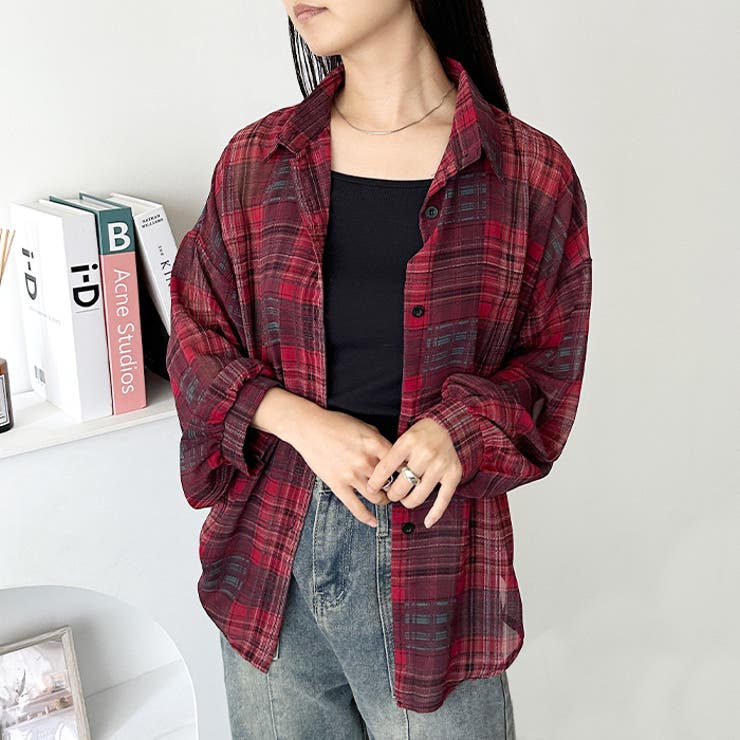 シアーチェックシャツ | Outfitter lab | 詳細画像16 