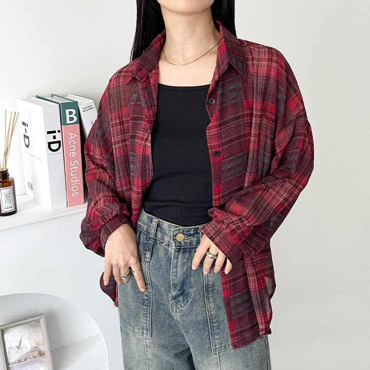 シアーチェックシャツ | Outfitter lab | 詳細画像17 
