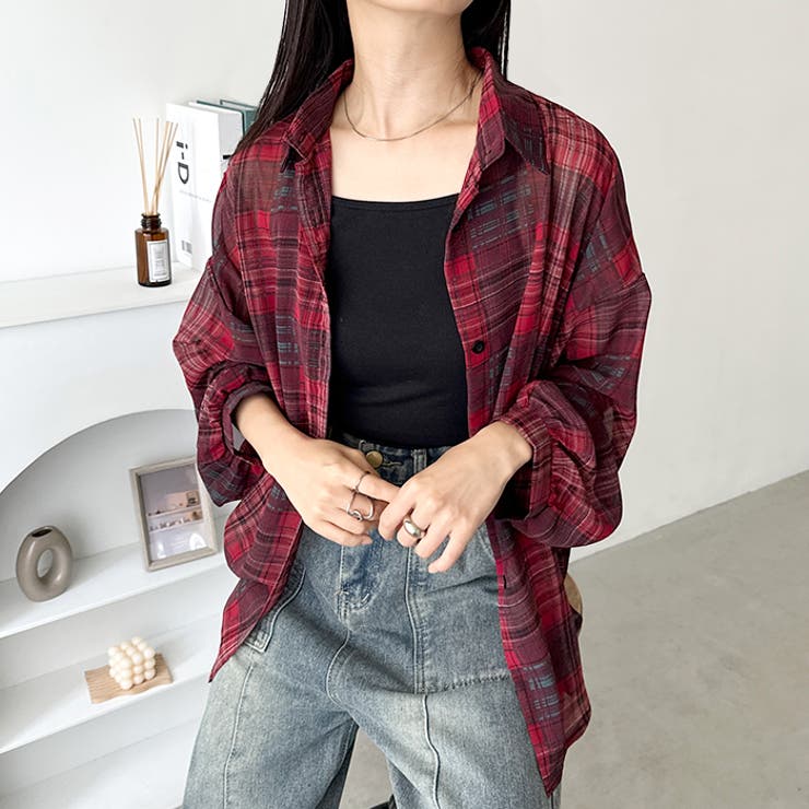 シアーチェックシャツ | Outfitter lab | 詳細画像19 