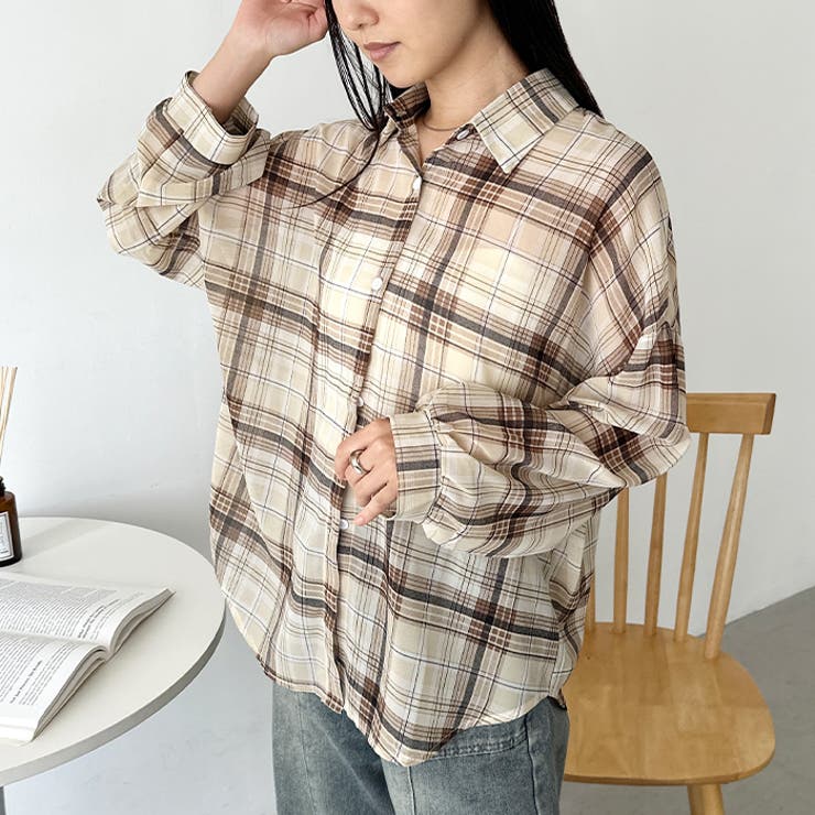 シアーチェックシャツ | Outfitter lab | 詳細画像21 