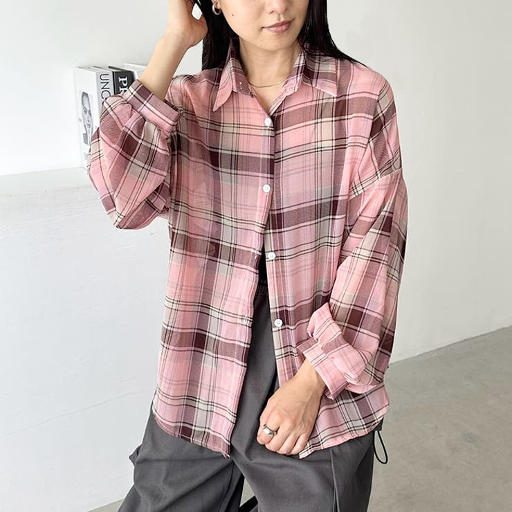 シアーチェックシャツ | Outfitter lab | 詳細画像34 