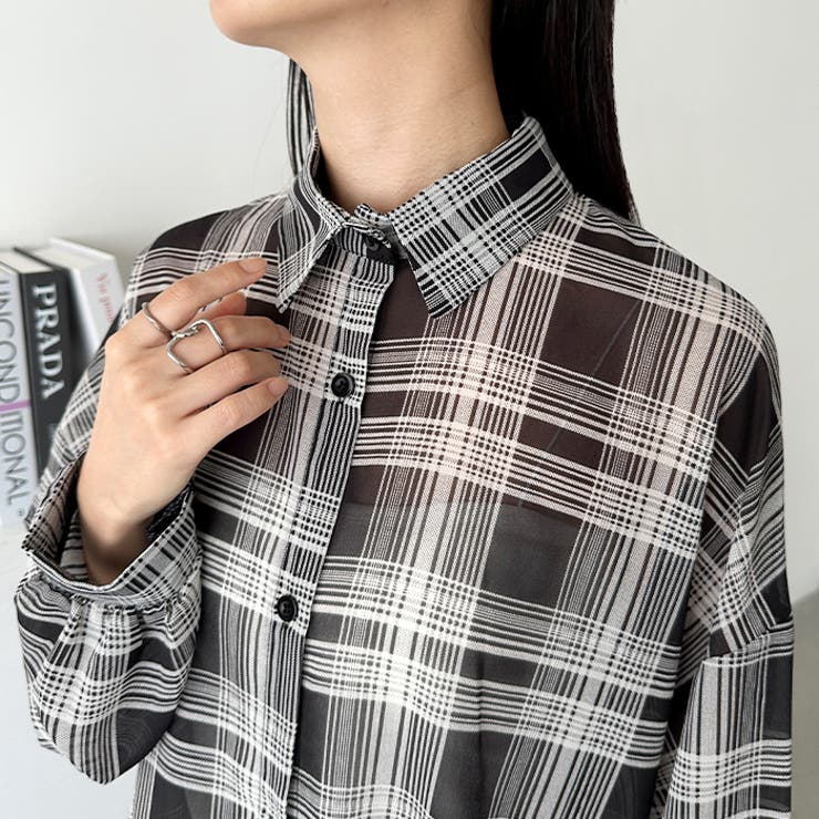 シアーチェックシャツ | Outfitter lab | 詳細画像8 