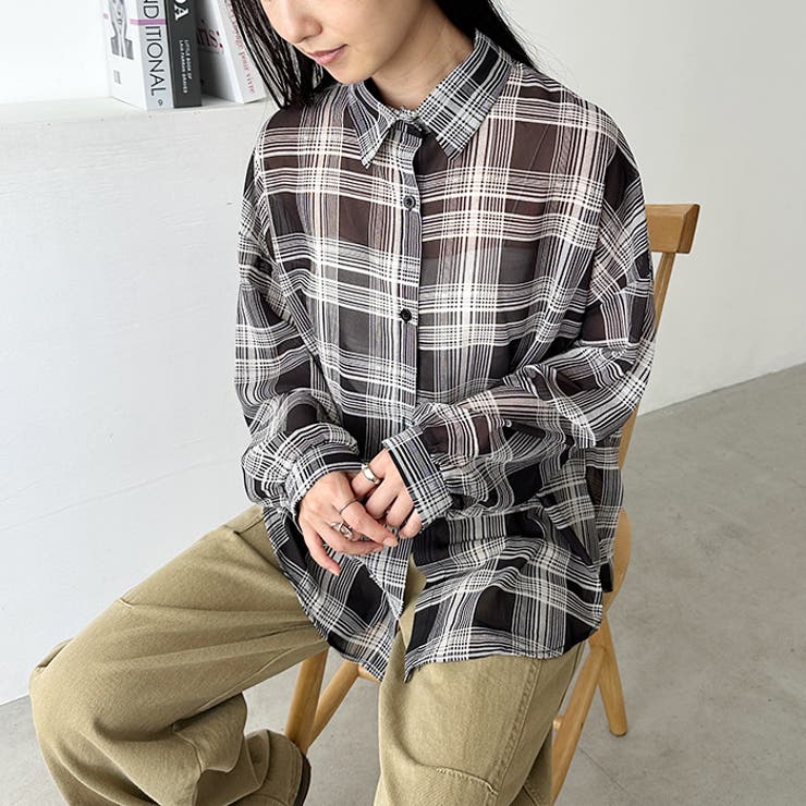 シアーチェックシャツ | Outfitter lab | 詳細画像9 
