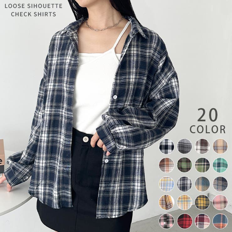 ルーズシルエットチェックネルシャツ | Outfitter lab | 詳細画像1 
