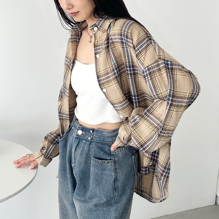 ルーズシルエットチェックネルシャツ | Outfitter lab | 詳細画像12 