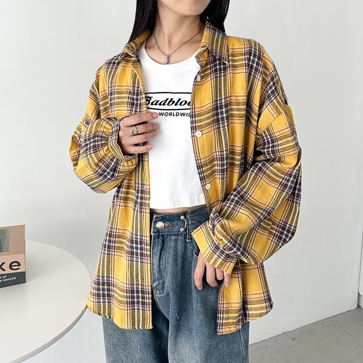 ルーズシルエットチェックネルシャツ | Outfitter lab | 詳細画像16 