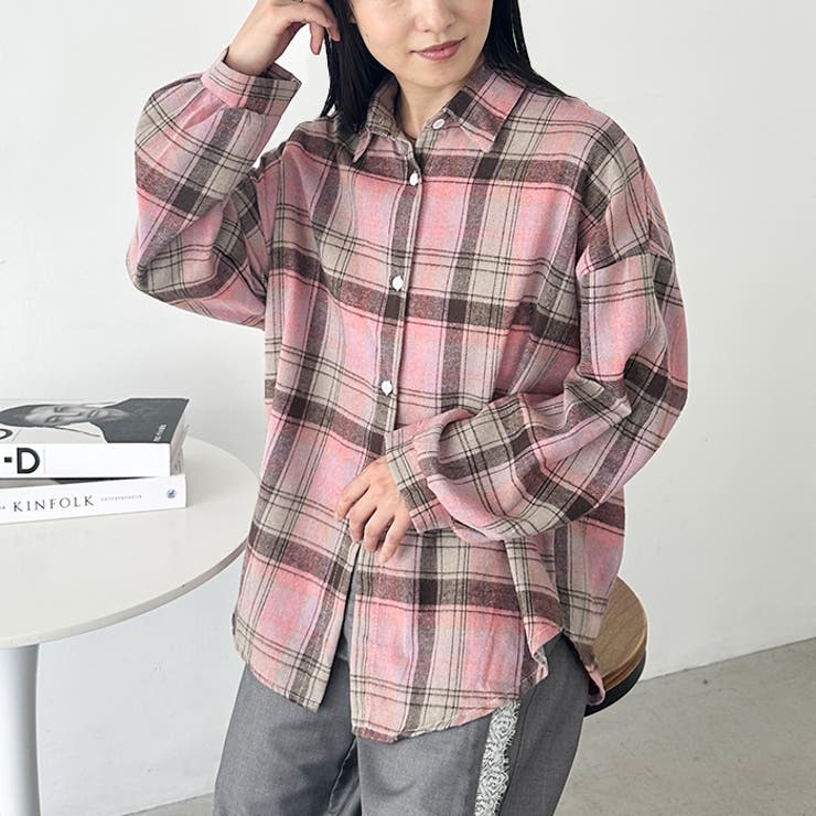 ルーズシルエットチェックネルシャツ | Outfitter lab | 詳細画像24 