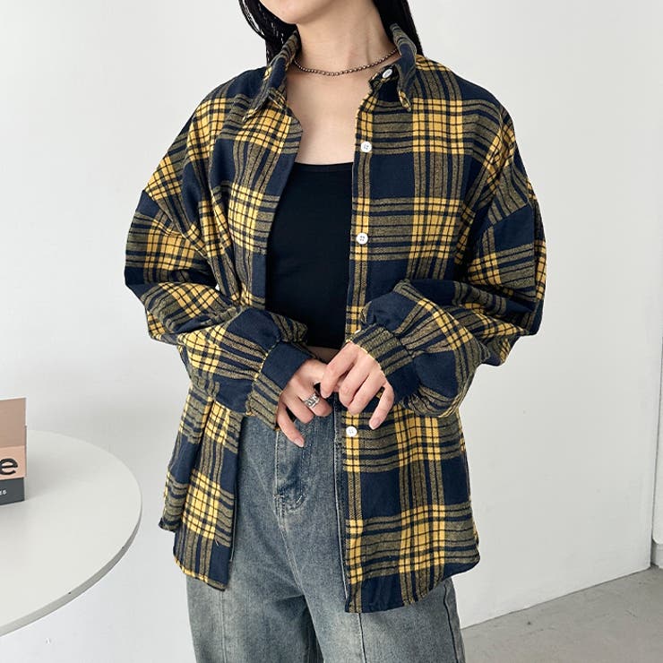 ルーズシルエットチェックネルシャツ | Outfitter lab | 詳細画像45 