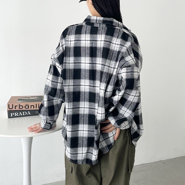 ルーズシルエットチェックネルシャツ | Outfitter lab | 詳細画像52 