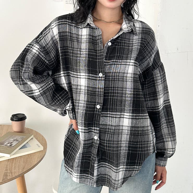 ルーズシルエットチェックネルシャツ | Outfitter lab | 詳細画像55 
