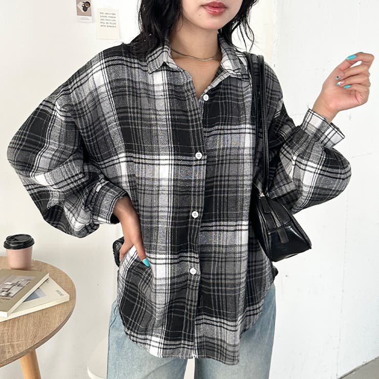 ルーズシルエットチェックネルシャツ | Outfitter lab | 詳細画像57 