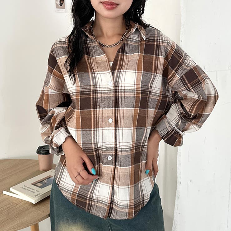 ルーズシルエットチェックネルシャツ | Outfitter lab | 詳細画像63 