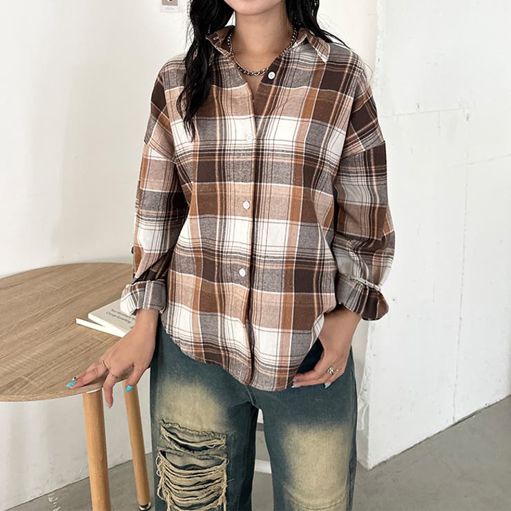 ルーズシルエットチェックネルシャツ | Outfitter lab | 詳細画像64 