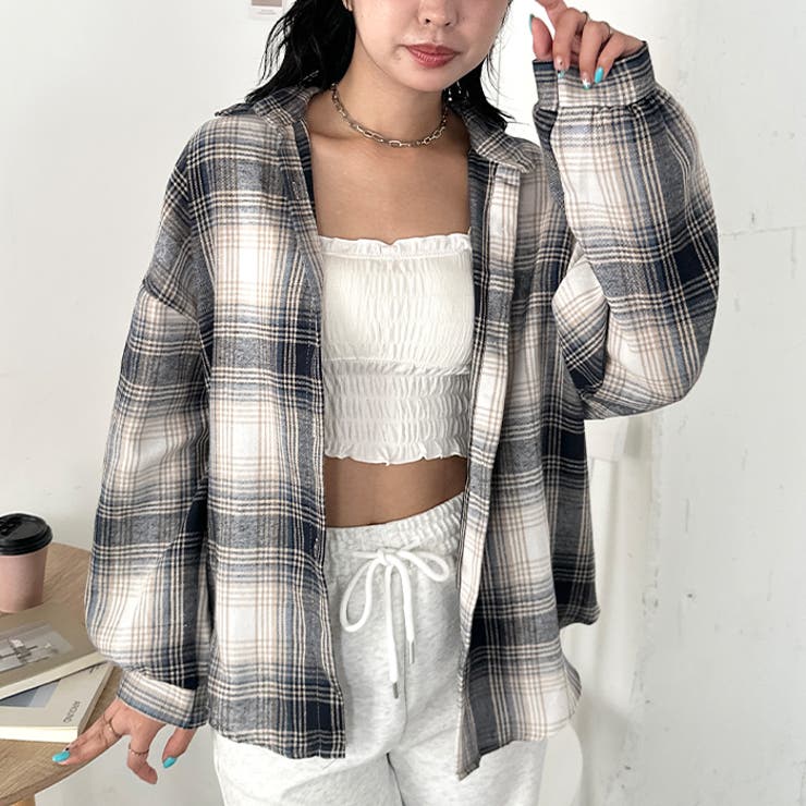 ルーズシルエットチェックネルシャツ | Outfitter lab | 詳細画像75 