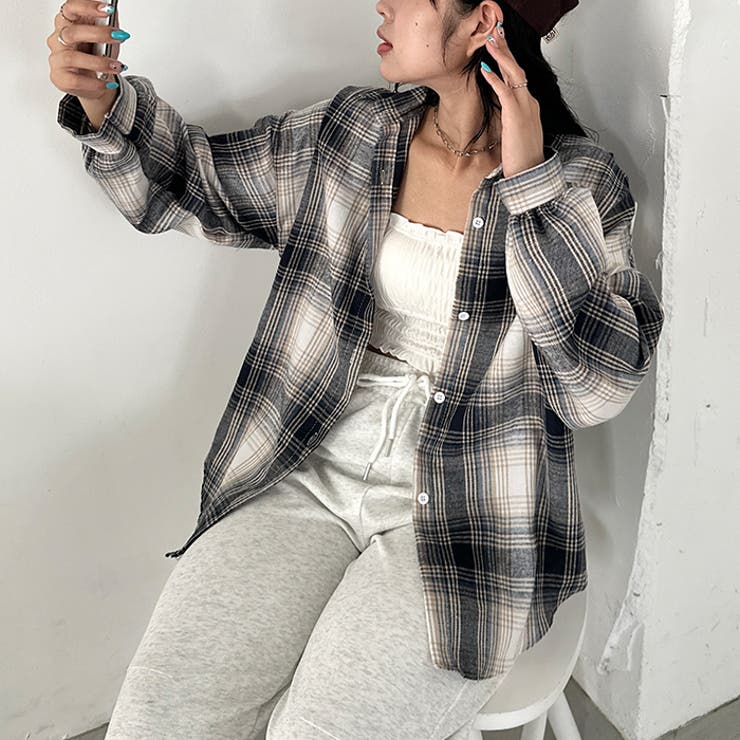 ルーズシルエットチェックネルシャツ | Outfitter lab | 詳細画像79 