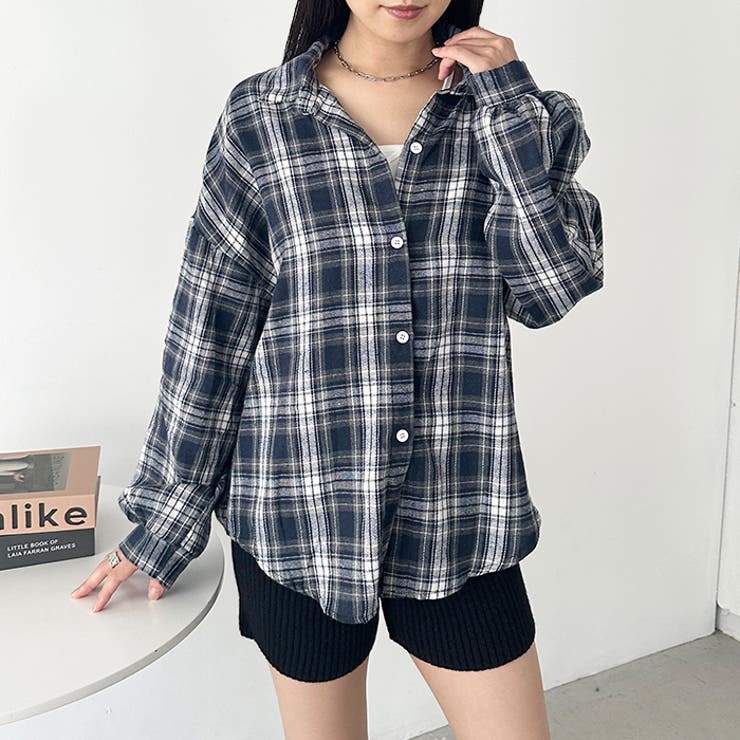 ルーズシルエットチェックネルシャツ | Outfitter lab | 詳細画像8 
