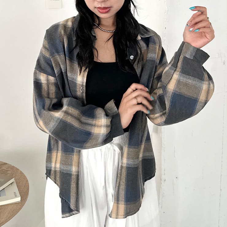 ルーズシルエットチェックネルシャツ | Outfitter lab | 詳細画像82 
