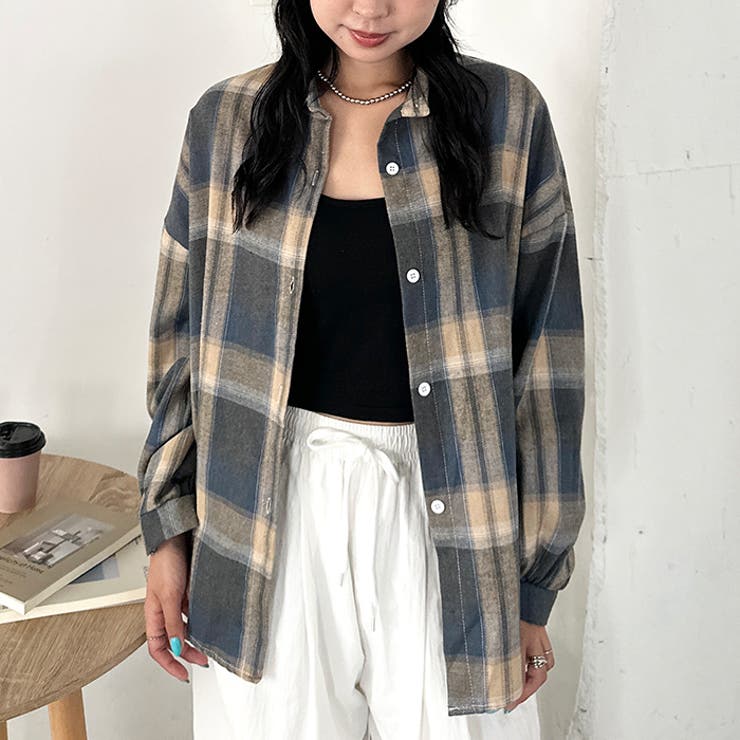 ルーズシルエットチェックネルシャツ | Outfitter lab | 詳細画像83 