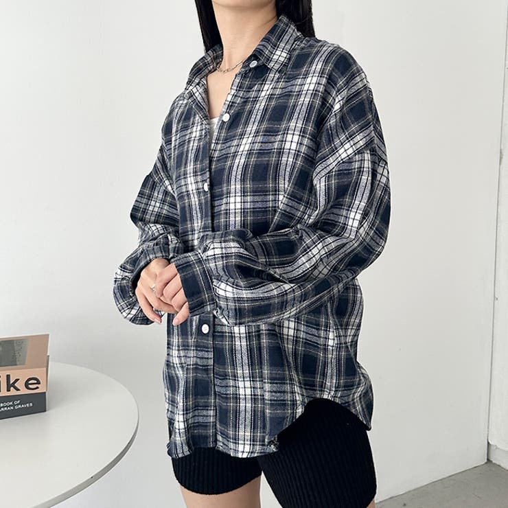 ルーズシルエットチェックネルシャツ | Outfitter lab | 詳細画像9 