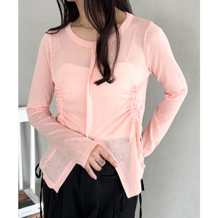 ピンク | サイドシャーリングドロストシアートップス | Outfitter lab