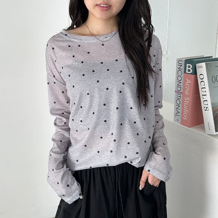 ドットプリント長袖コンパクトトップス | Outfitter lab | 詳細画像12 
