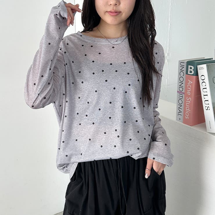 ドットプリント長袖コンパクトトップス | Outfitter lab | 詳細画像13 