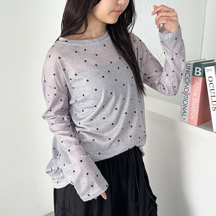 ドットプリント長袖コンパクトトップス | Outfitter lab | 詳細画像14 