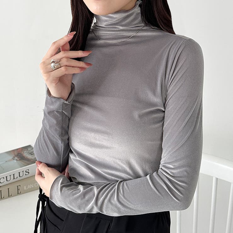 メロウハイネックシアーベロアトップス | Outfitter lab | 詳細画像10 