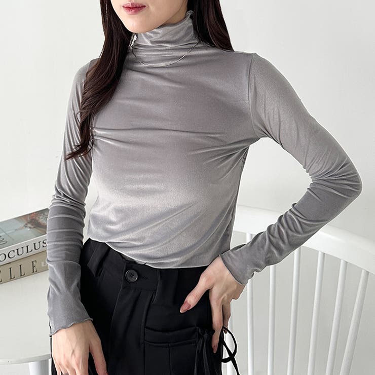 メロウハイネックシアーベロアトップス | Outfitter lab | 詳細画像11 