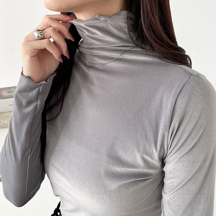 メロウハイネックシアーベロアトップス | Outfitter lab | 詳細画像12 