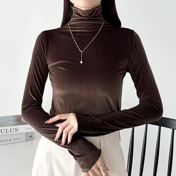 メロウハイネックシアーベロアトップス | Outfitter lab | 詳細画像15 