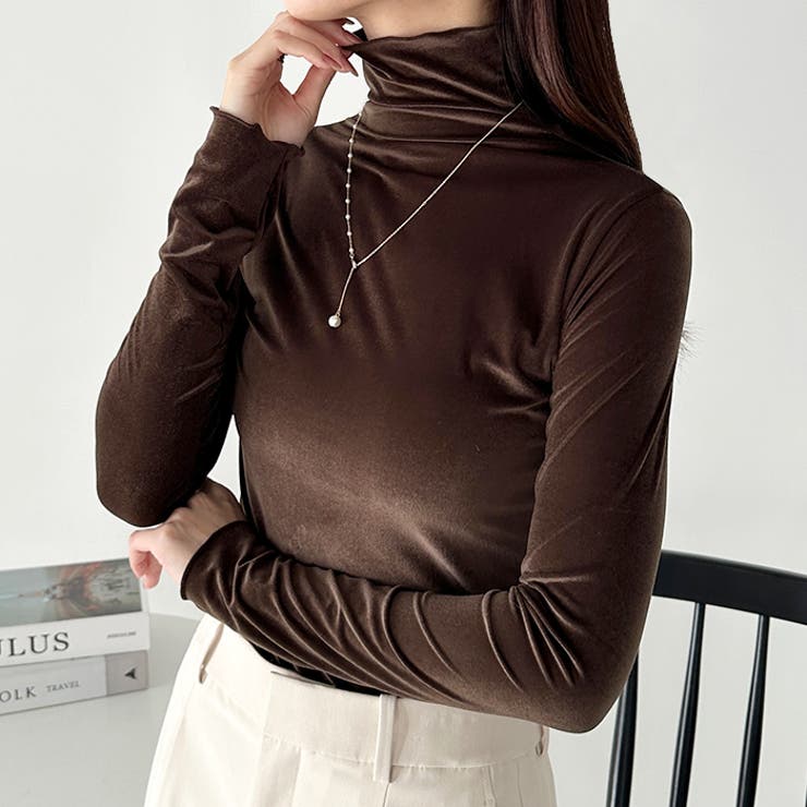 メロウハイネックシアーベロアトップス | Outfitter lab | 詳細画像17 