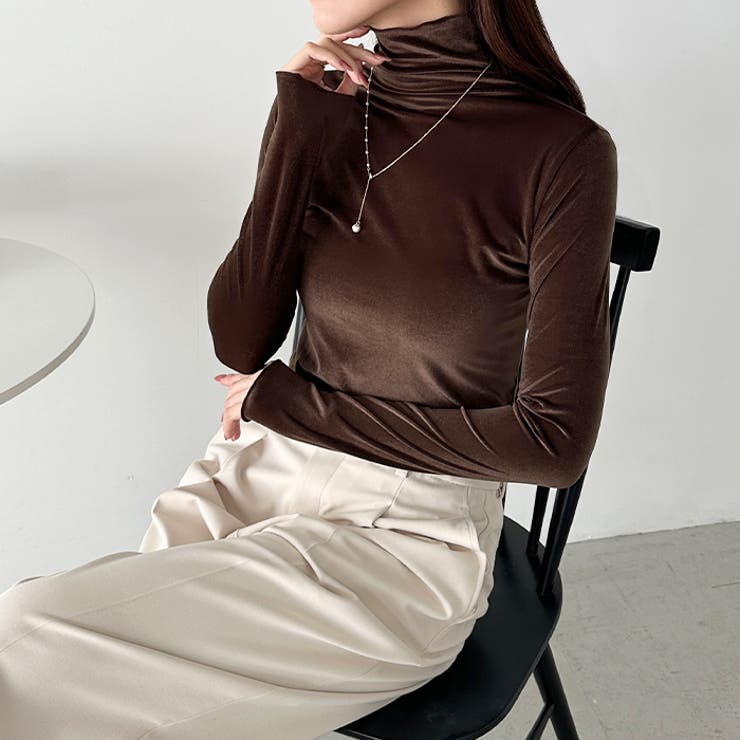 メロウハイネックシアーベロアトップス | Outfitter lab | 詳細画像18 